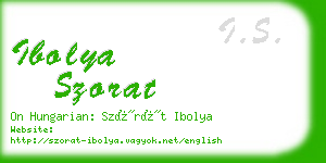 ibolya szorat business card